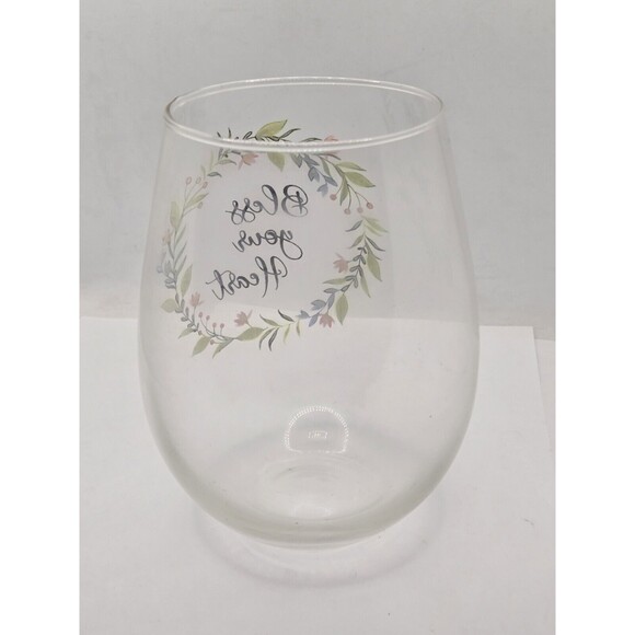 LARGE GLASS Goblet Bowl CANDLE HOLDER VASE - Bless Your Heart - Picture 3 of 7